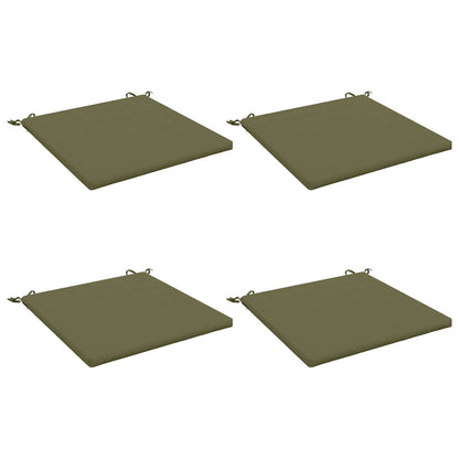 vidaXL 4-Piece Seat Cushions SOEST 4 pcs 100% Polyester Olive Green
