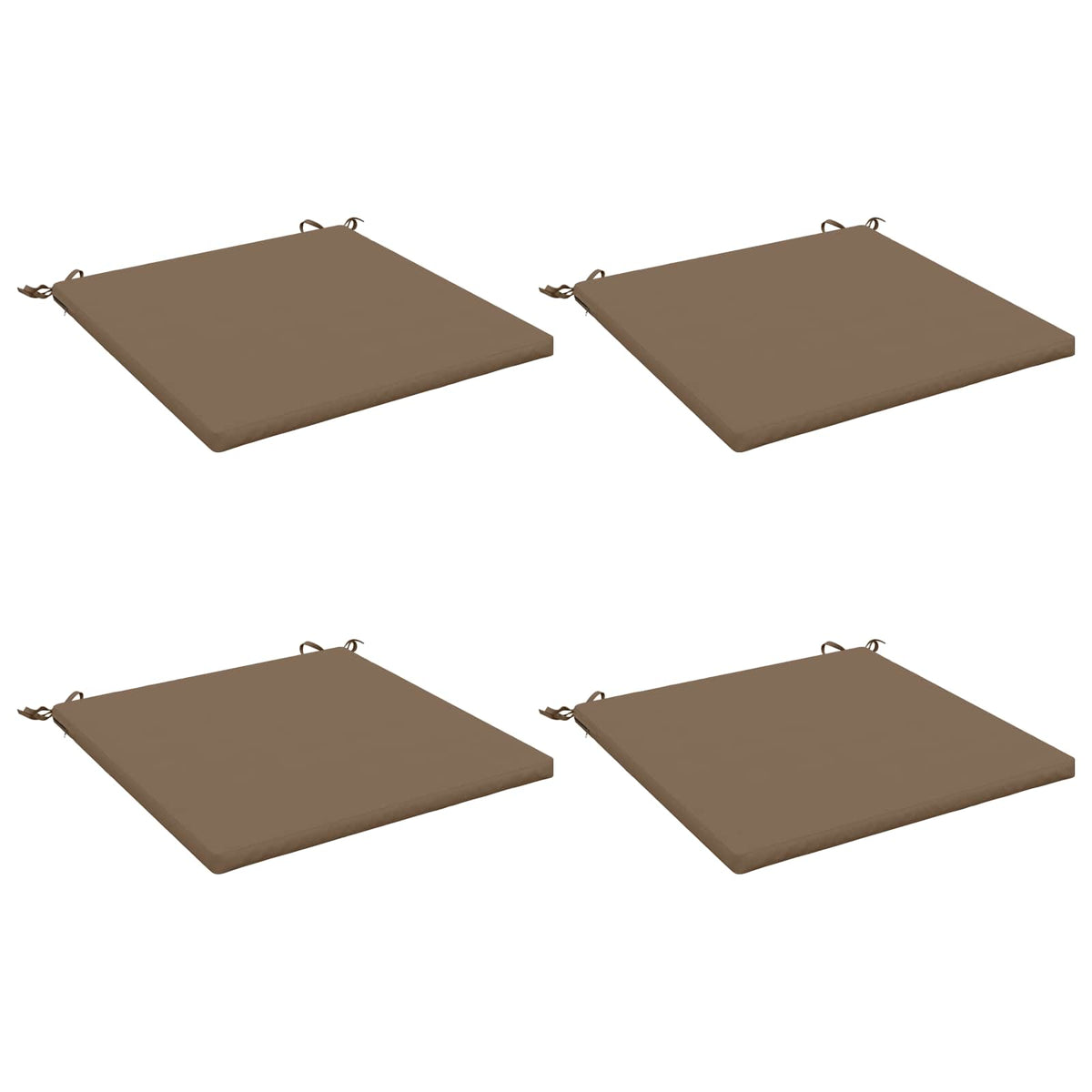 vidaXL 4-Piece Seat Cushions SOEST 4 pcs 100% Polyester Taupe