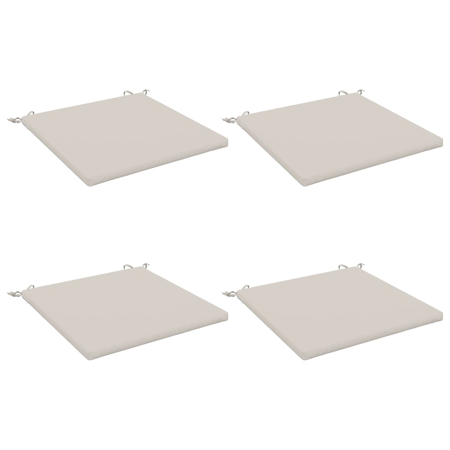 vidaXL 4-Piece Seat Cushions SOEST 4 pcs 100% Polyester White
