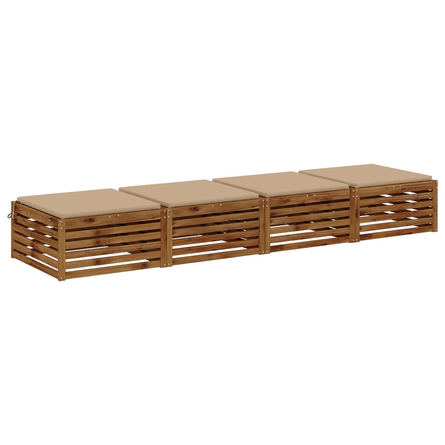 vidaXL 4-Piece Seat Cushions SOEST 4 pcs 100% Polyester Sand