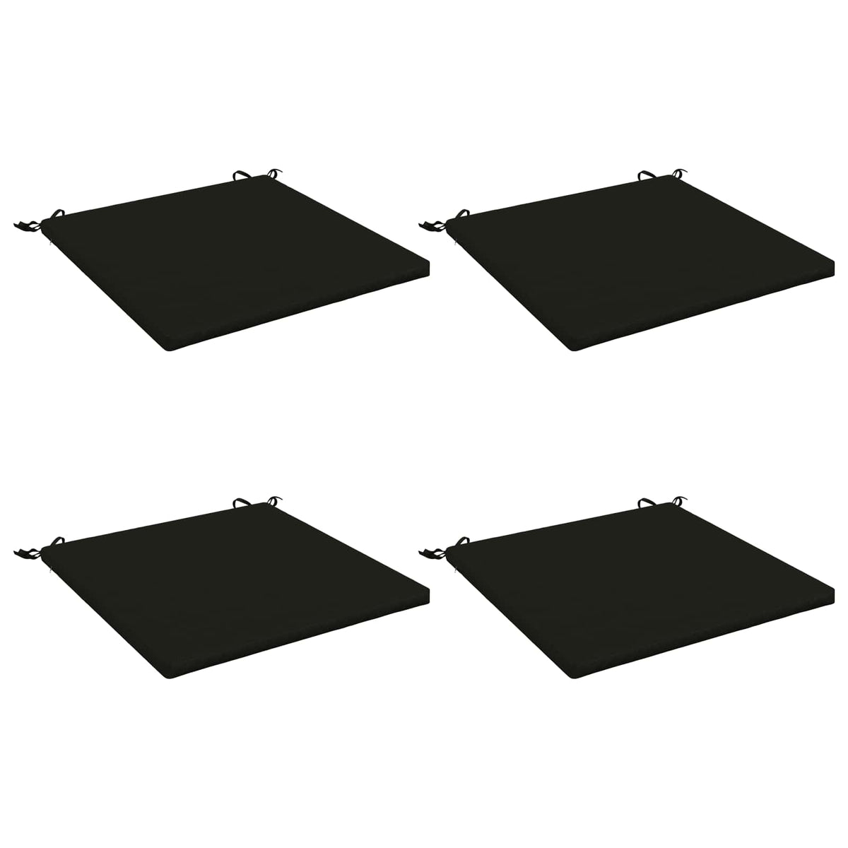 vidaXL 4-Piece Seat Cushions SOEST 4 pcs 100% Polyester Black