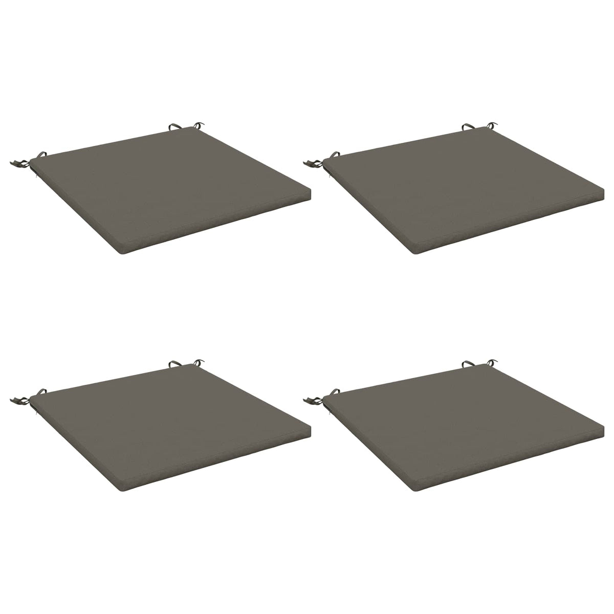 vidaXL 4-Piece Seat Cushions SOEST 4 pcs 100% Polyester Grey