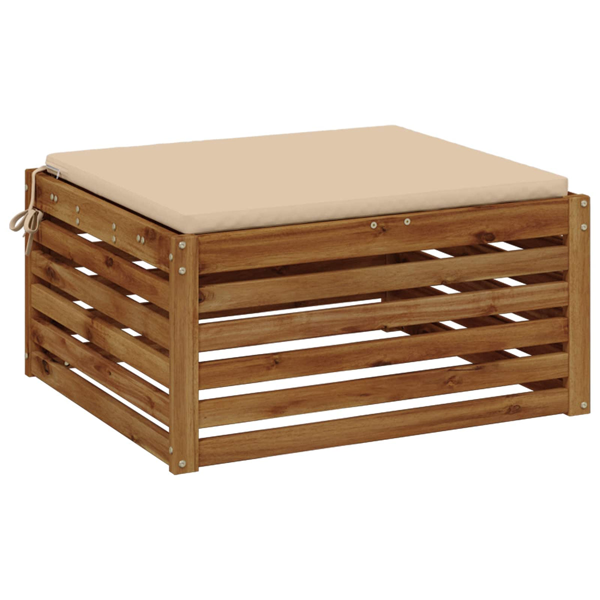 vidaXL 1-Piece Seat Cushion SOEST 100% Polyester Cream 70 x 70 x 3 cm