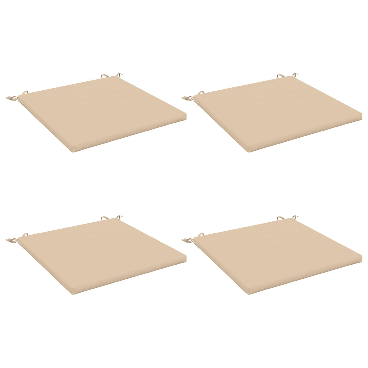 vidaXL 4-Piece Seat Cushions SOEST 4 pcs 100% Polyester Cream