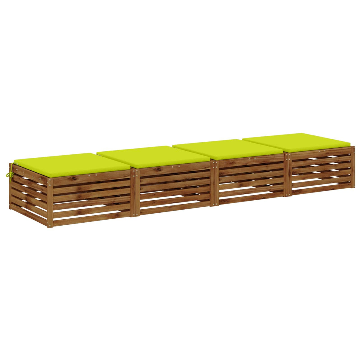 vidaXL 4-Piece Seat Cushions SOEST 4 pcs 100% Polyester Bright Green