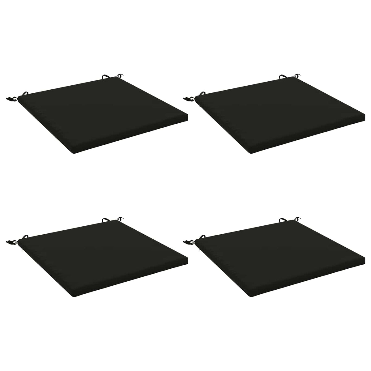 vidaXL 4-Piece Seat Cushions SOEST 4 pcs 100% Polyester Black