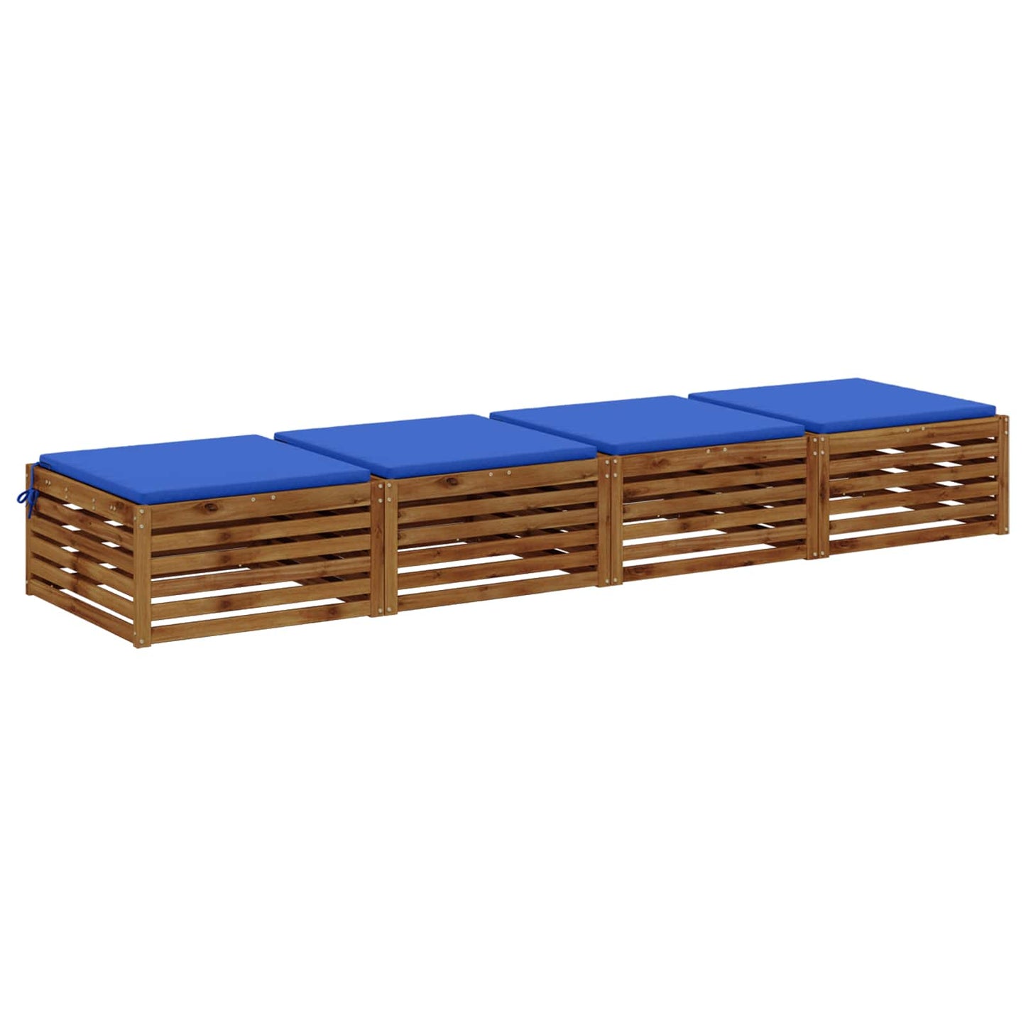 vidaXL 4-Piece Seat Cushions SOEST 4 pcs 100% Polyester Royal Blue