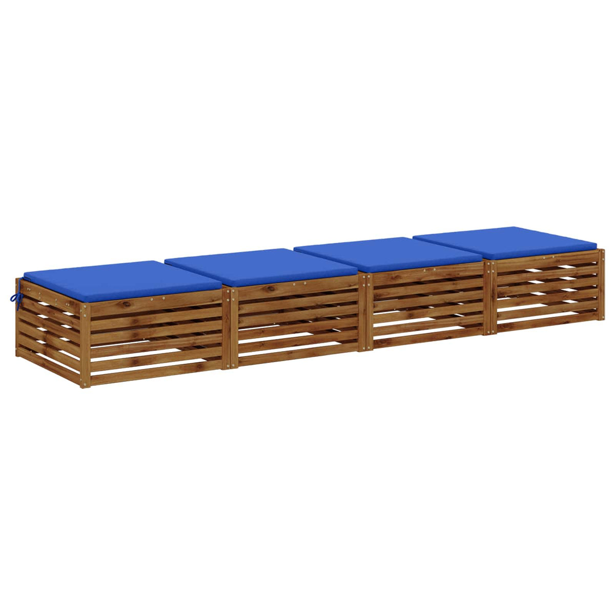 vidaXL Seat Cushions SOEST 4 pcs 100% Polyester Royal Blue