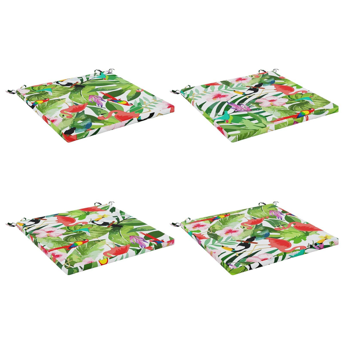 vidaXL 4-Piece Seat Cushions SOEST 4 pcs 100% Polyester Multicolour