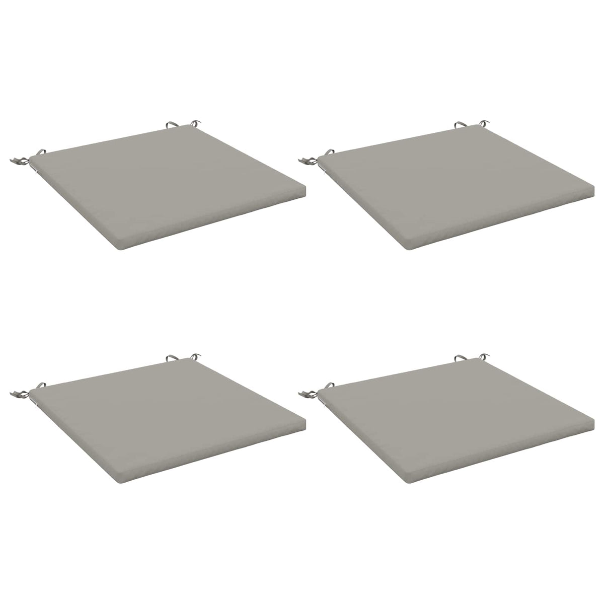 vidaXL 4-Piece Seat Cushions SOEST 4 pcs 100% Polyester Grey