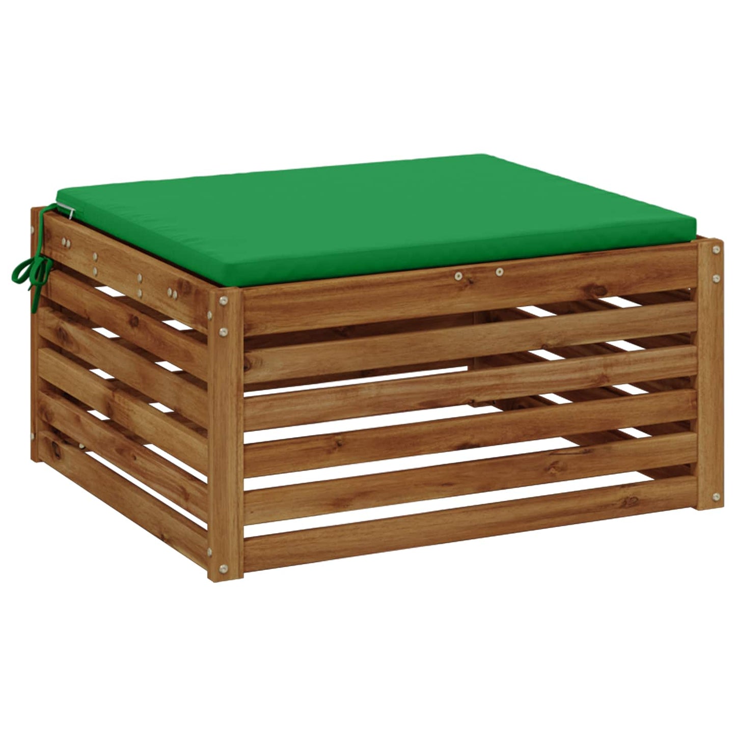 vidaXL 1-Piece Seat Cushion SOEST 100% Polyester Green 70 x 70 x 3 cm