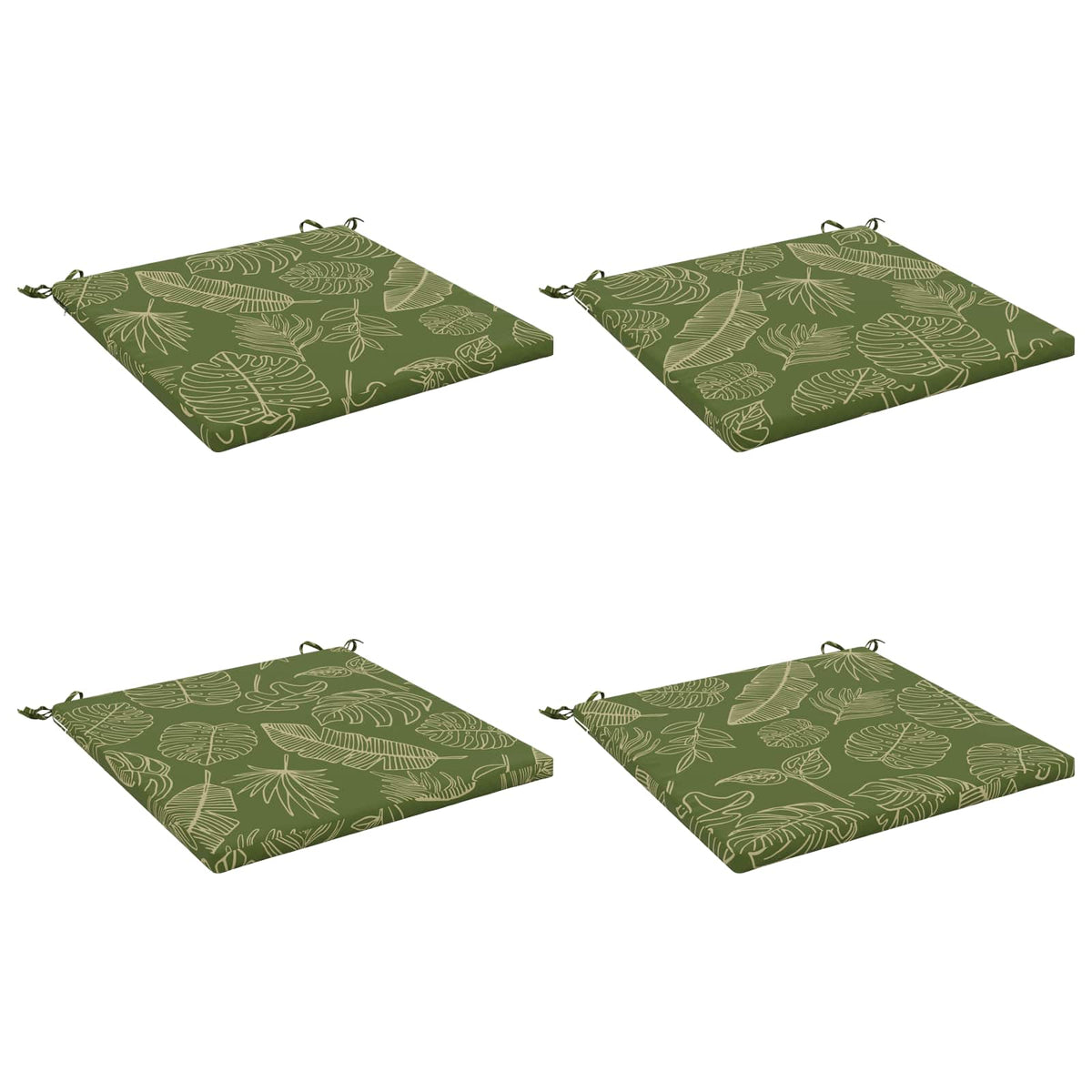 vidaXL 4-Piece Seat Cushions SOEST 4 pcs 100% Polyester Leaf Design