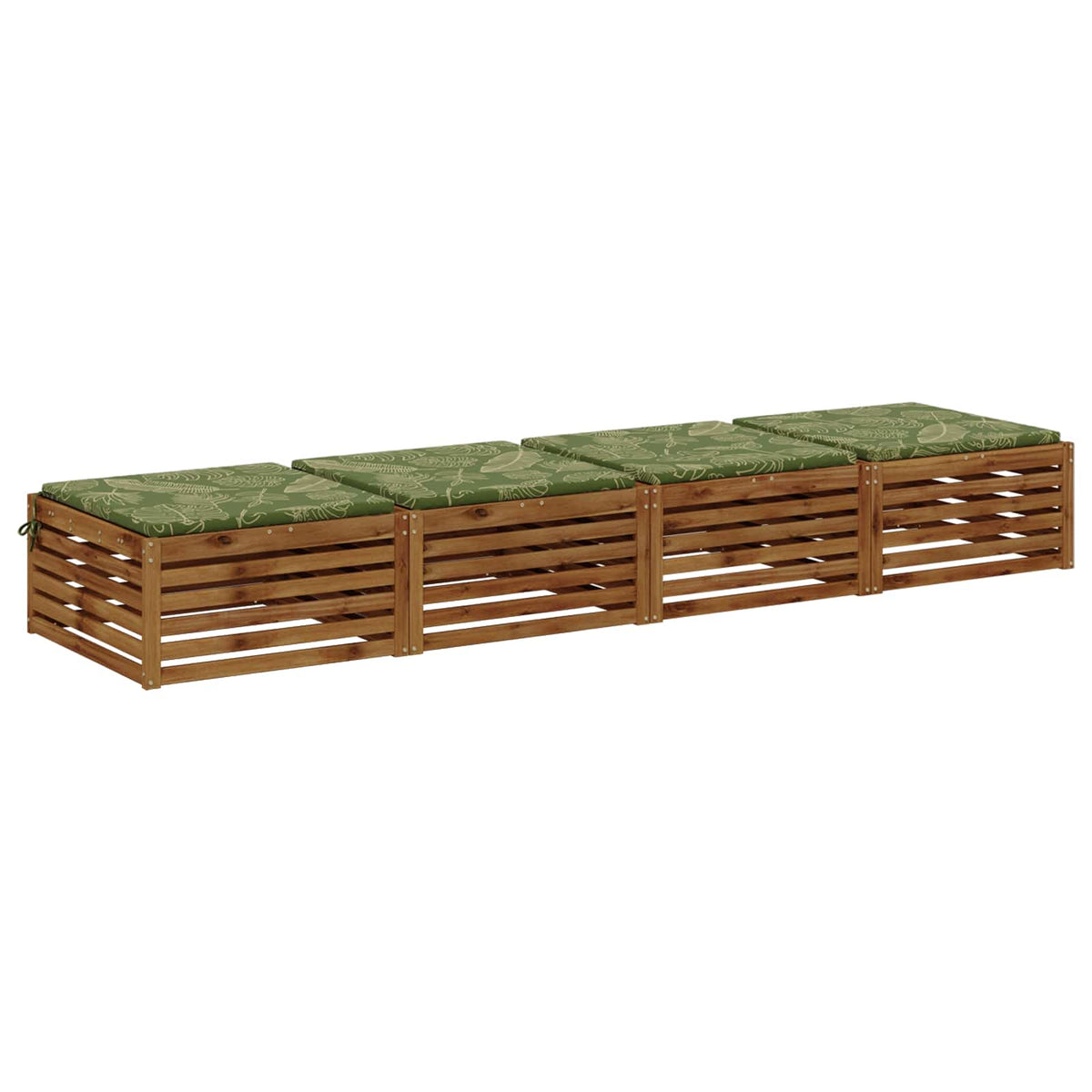 vidaXL 4-Piece Seat Cushions SOEST 4 pcs 100% Polyester Leaf Design
