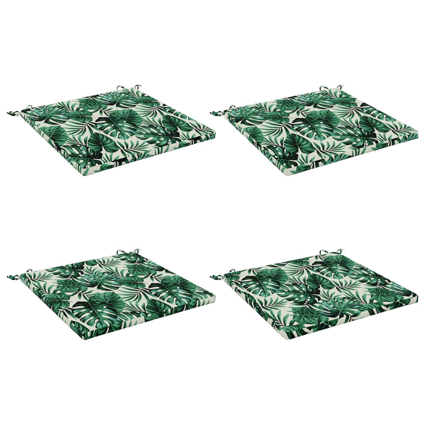vidaXL 4-Piece Seat Cushions SOEST 4 pcs 100% Polyester Leaf Pattern