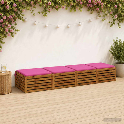 vidaXL 4-Piece Seat Cushions SOEST 4 pcs 100% Polyester Pink