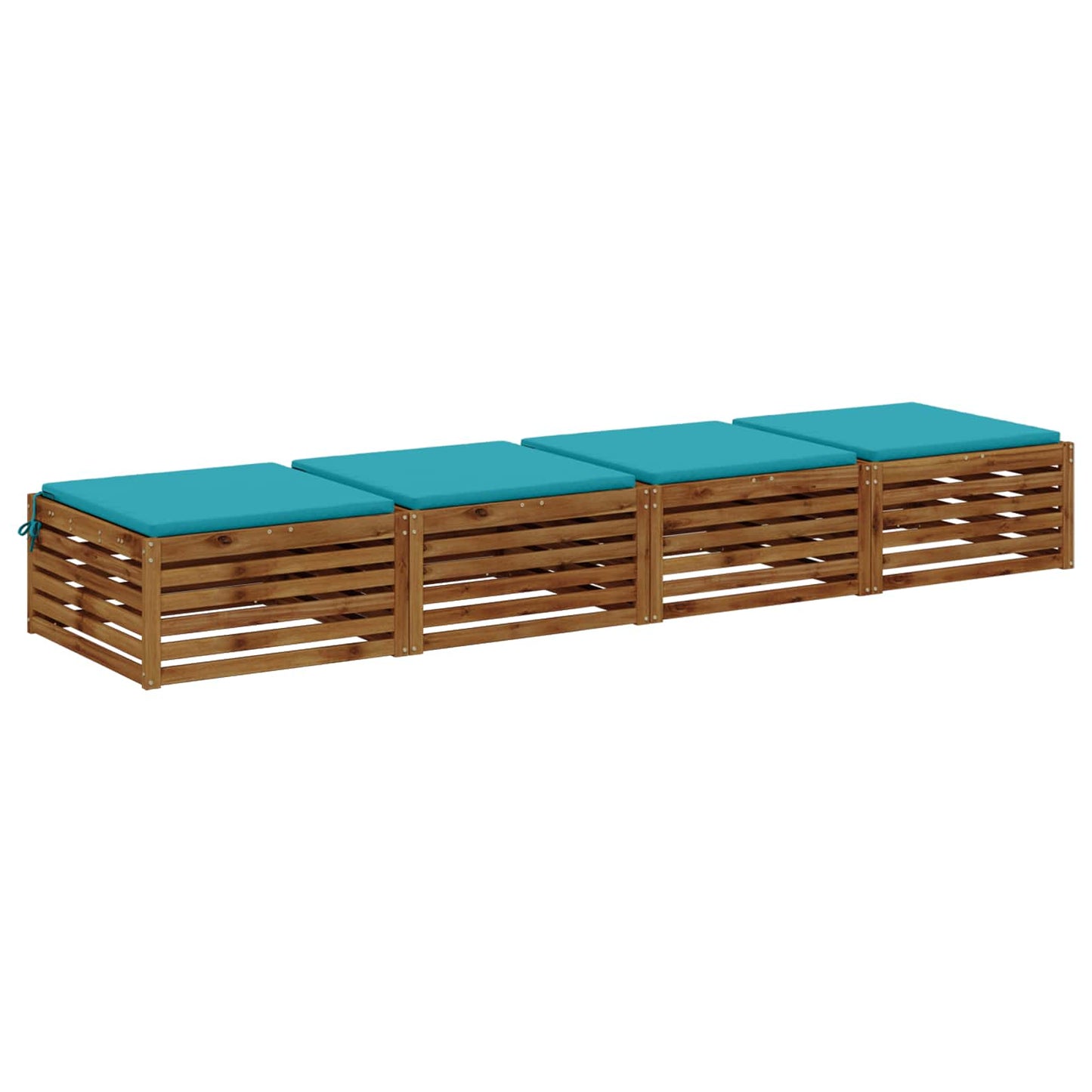 vidaXL 4-Piece Seat Cushions SOEST 4 pcs 100% Polyester Turquoise