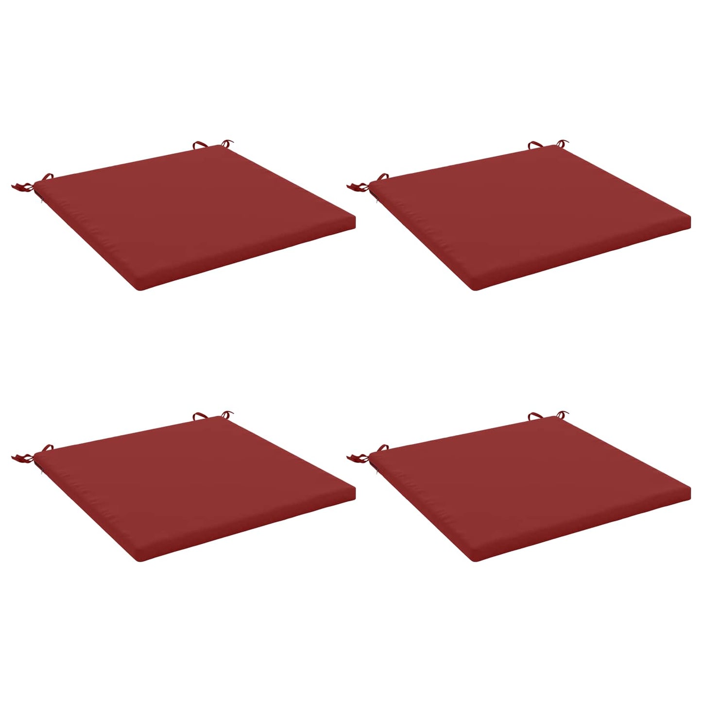 vidaXL 4-Piece Seat Cushions SOEST 4 pcs 100% Polyester Wine Red