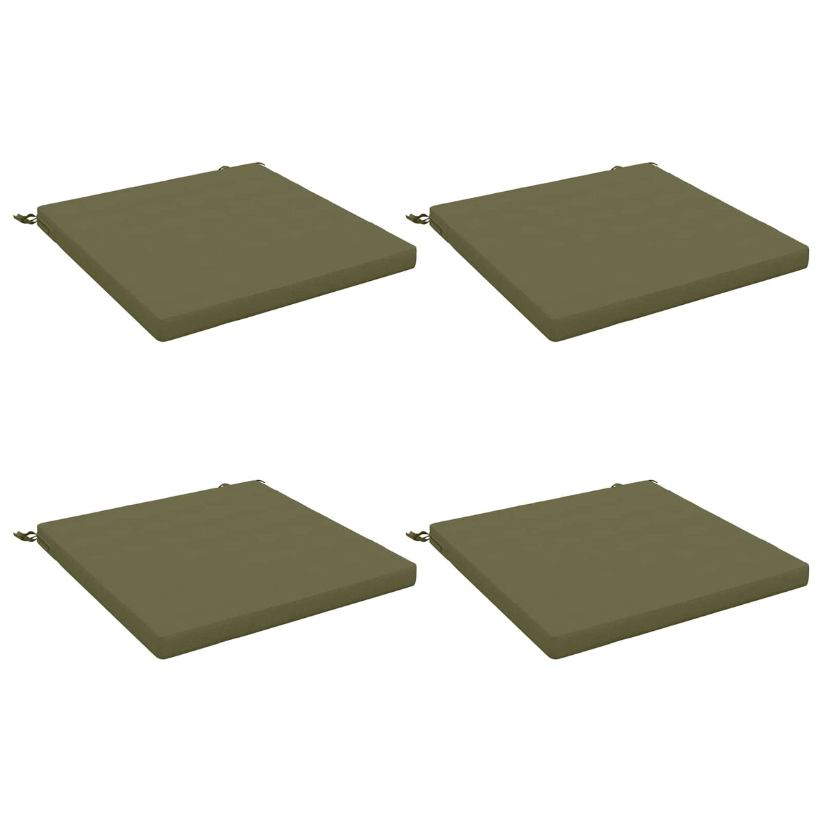vidaXL 4-Piece Seat Cushions SOEST 4 pcs 100% Polyester Olive Green