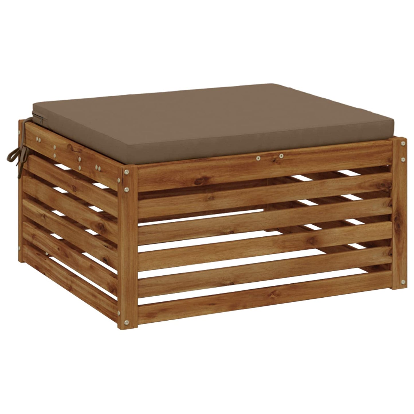 vidaXL 1-Piece Seat Cushion SOEST 100% Polyester Taupe 70 x 70 x 5 cm