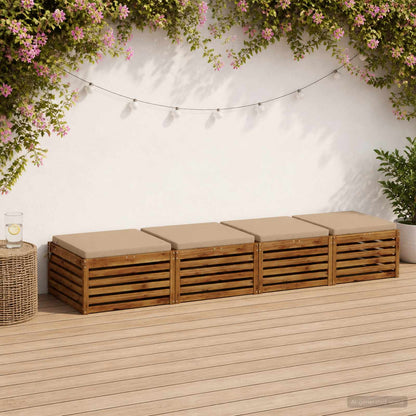 vidaXL 4-Piece Seat Cushions SOEST 4 pcs 100% Polyester Sand