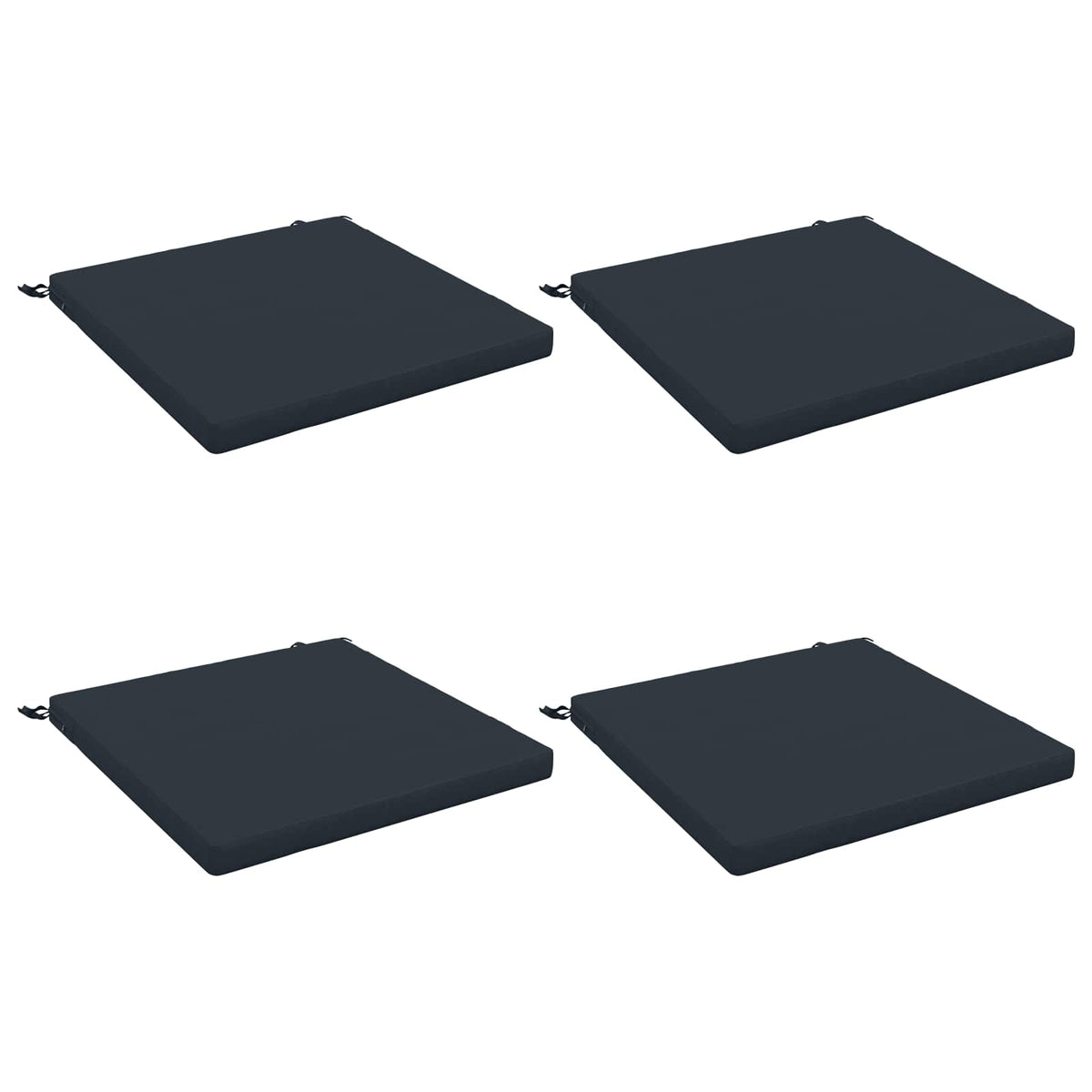 vidaXL Seat Cushions SOEST 4 pcs 100% Polyester Dark Blue