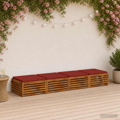 vidaXL 4-Piece Seat Cushions SOEST 4 pcs 100% Polyester Red