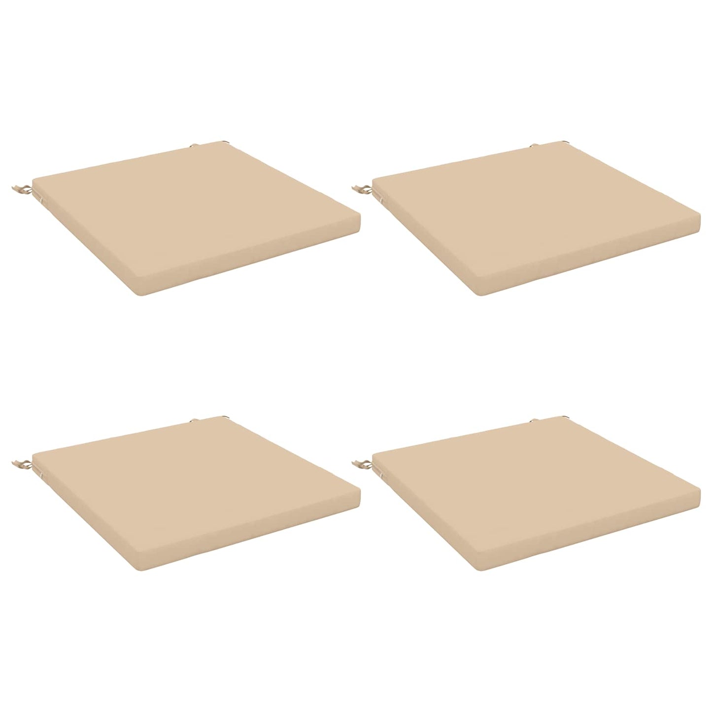 vidaXL 4-Piece Seat Cushions SOEST 4 pcs 100% Polyester Cream