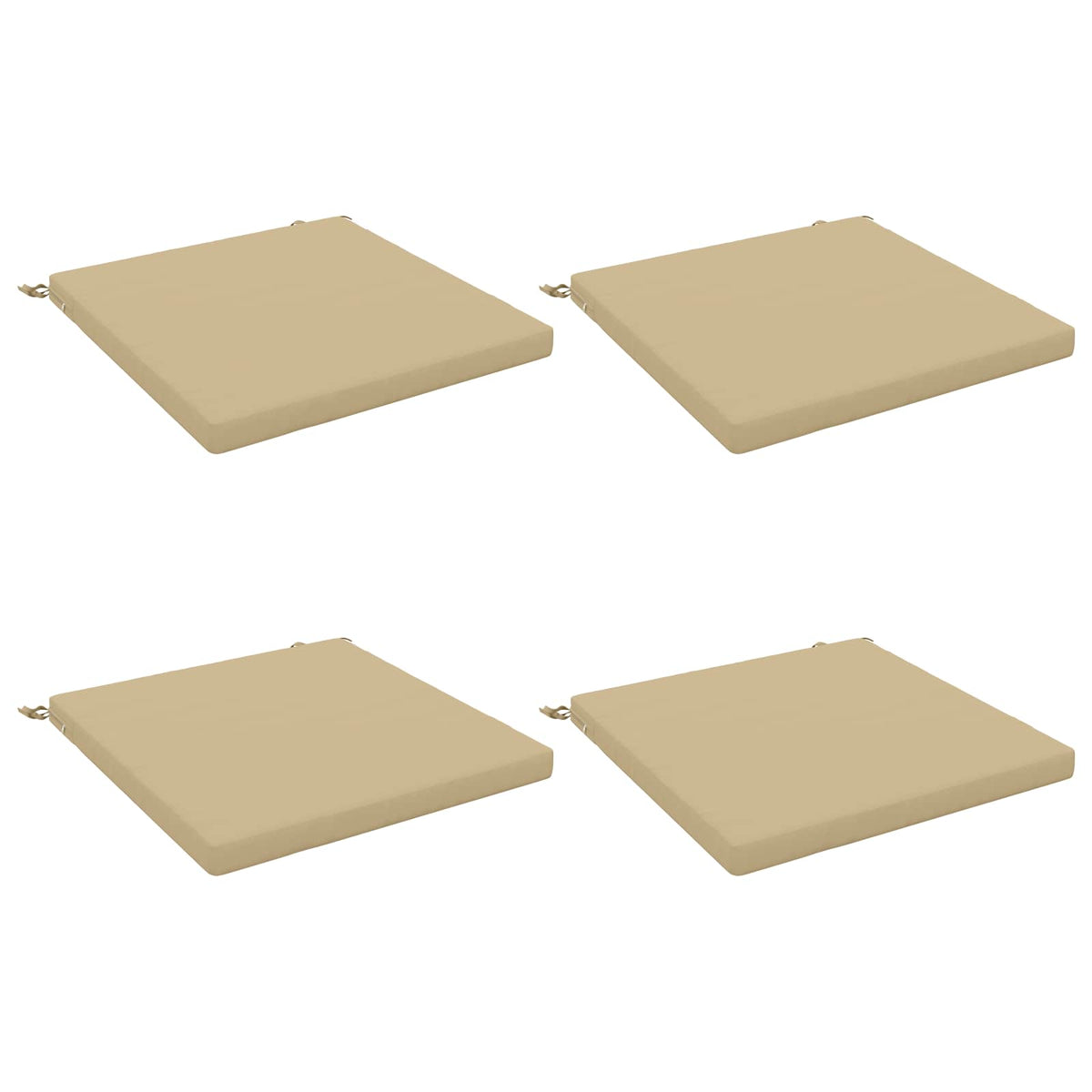vidaXL 4-Piece Seat Cushions SOEST 4 pcs 100% Polyester Beige