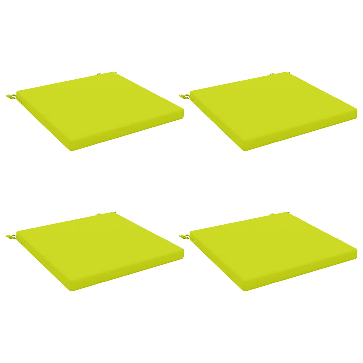 vidaXL 4-Piece Seat Cushions SOEST 4 pcs 100% Polyester Bright Green