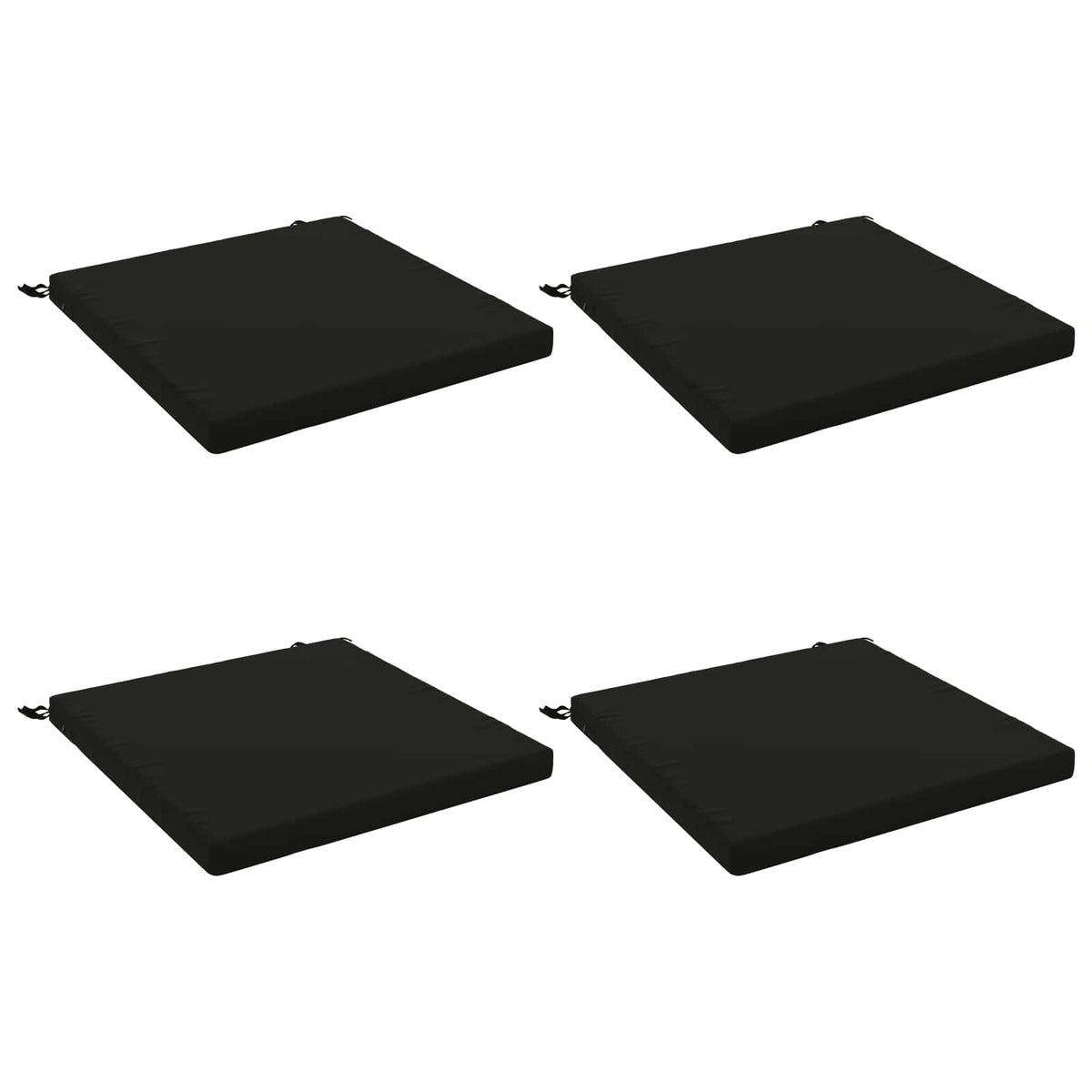 vidaXL Seat Cushions SOEST 4 pcs 100% Polyester Black 70 x 70 x 5 cm