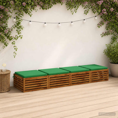 vidaXL 4-Piece Seat Cushions SOEST 4 pcs 100% Polyester Green