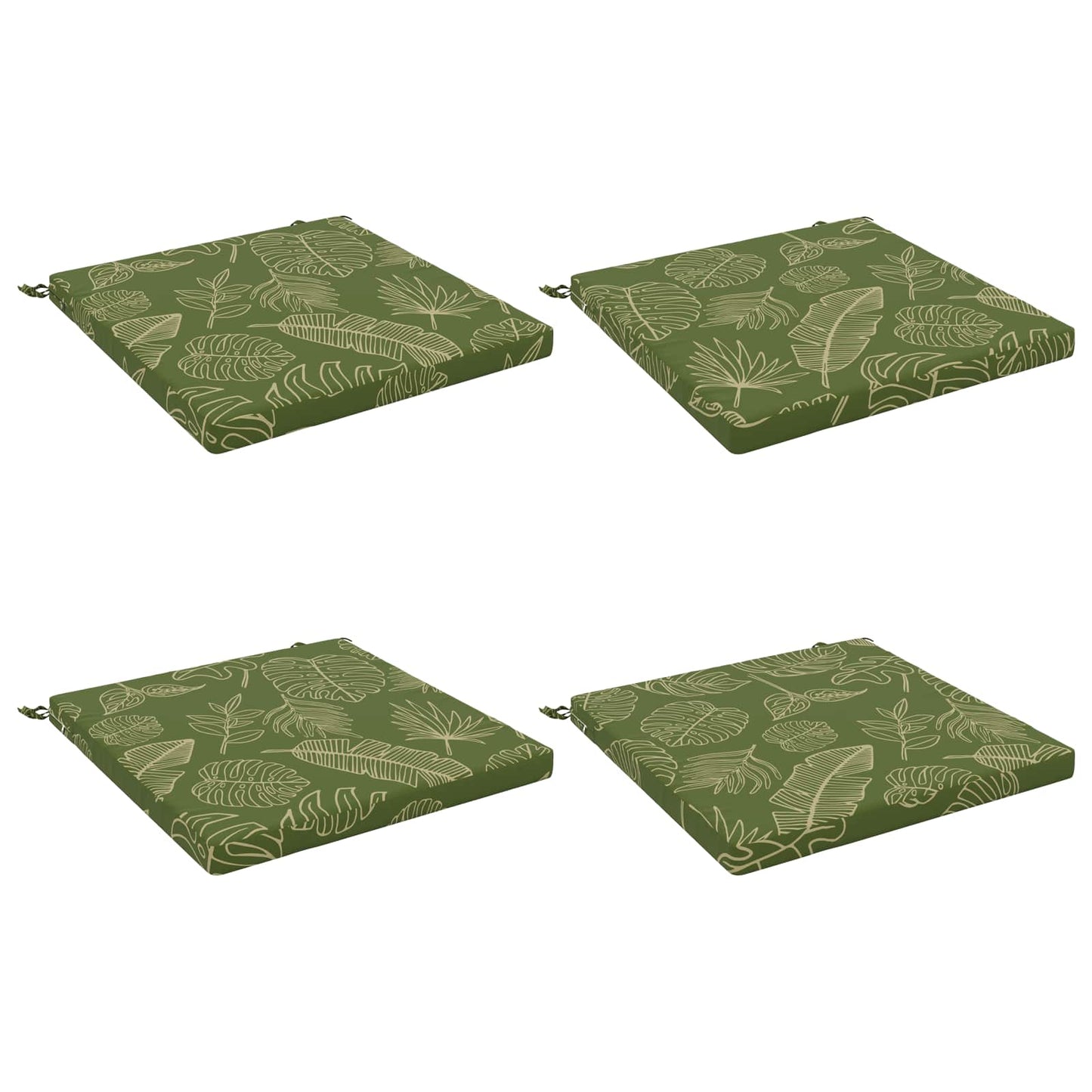 vidaXL 4-Piece Seat Cushions SOEST 4 pcs 100% Polyester Leaf Design