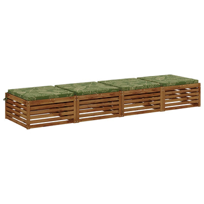vidaXL 4-Piece Seat Cushions SOEST 4 pcs 100% Polyester Leaf Design