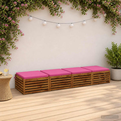vidaXL 4-Piece Seat Cushions SOEST 4 pcs 100% Polyester Pink