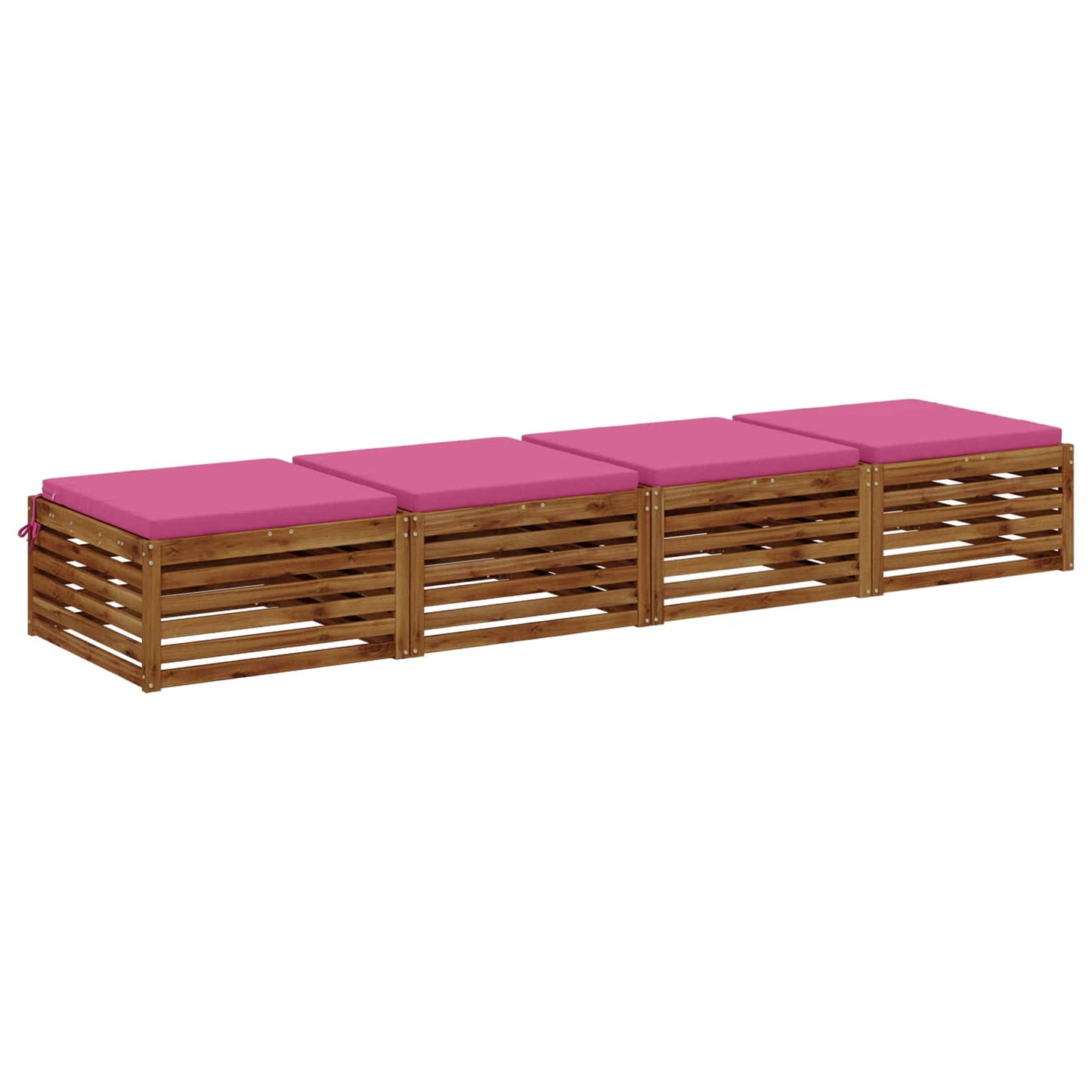 vidaXL 4-Piece Seat Cushions SOEST 4 pcs 100% Polyester Pink