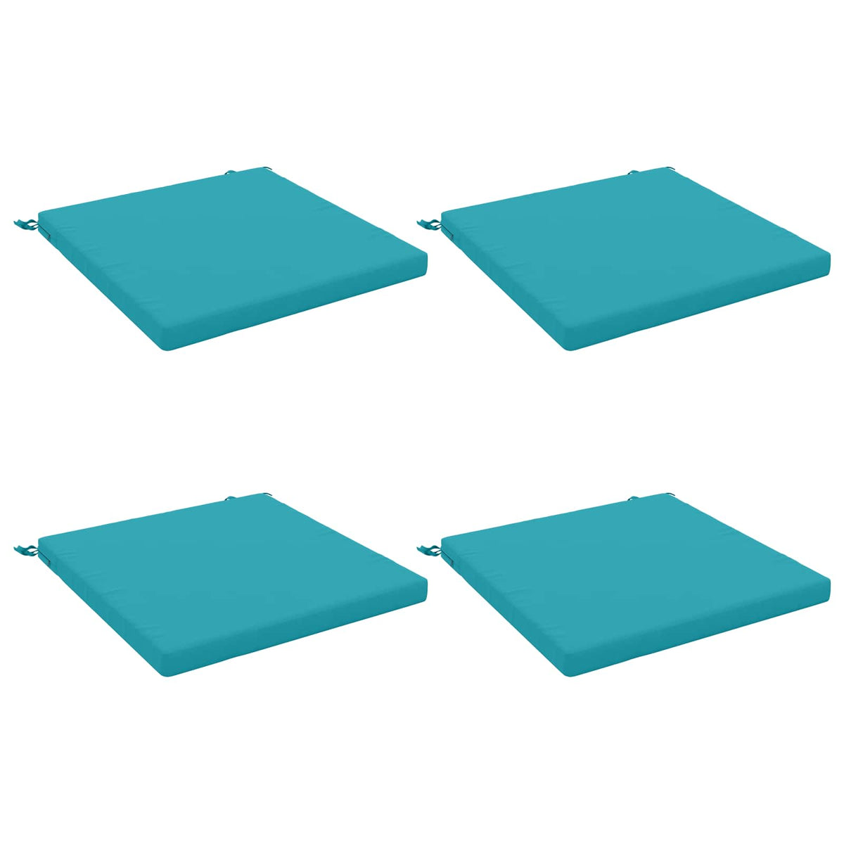 vidaXL 4-Piece Seat Cushions SOEST 4 pcs 100% Polyester Turquoise