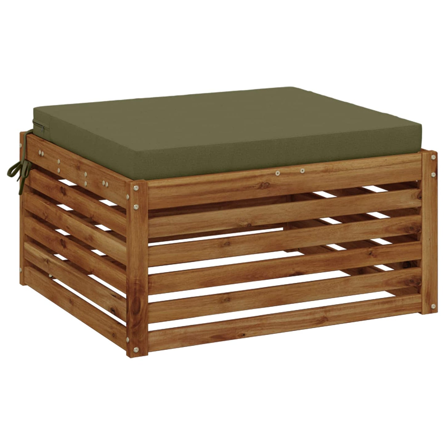 vidaXL 1-Piece Seat Cushion SOEST 100% Polyester Olive Green