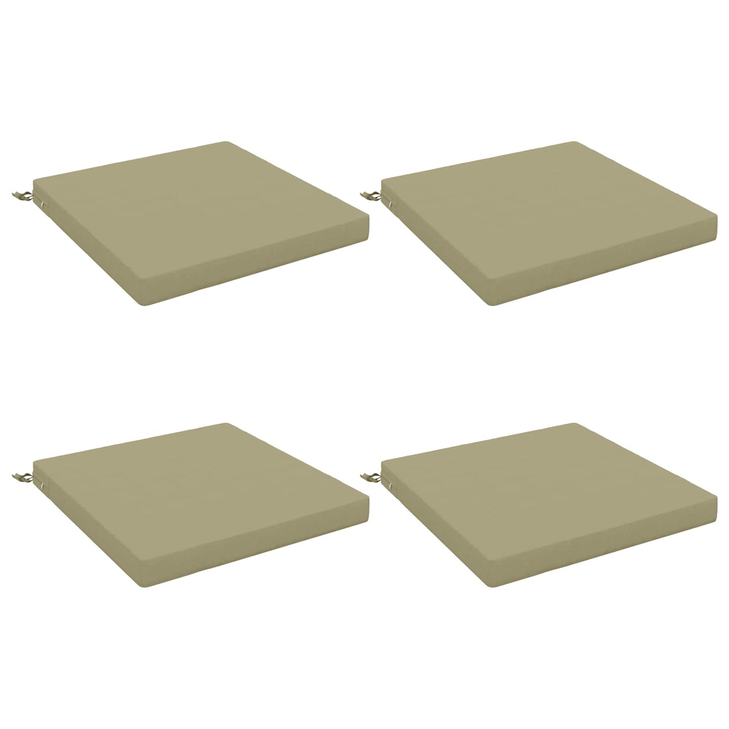 vidaXL 4-Piece Seat Cushions SOEST 4 pcs 100% Polyester Light Green