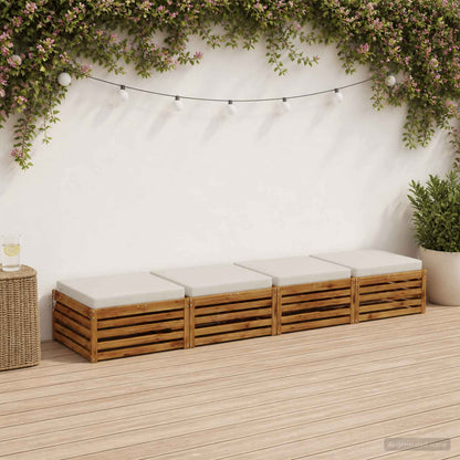 vidaXL 4-Piece Seat Cushions SOEST 4 pcs 100% Polyester White