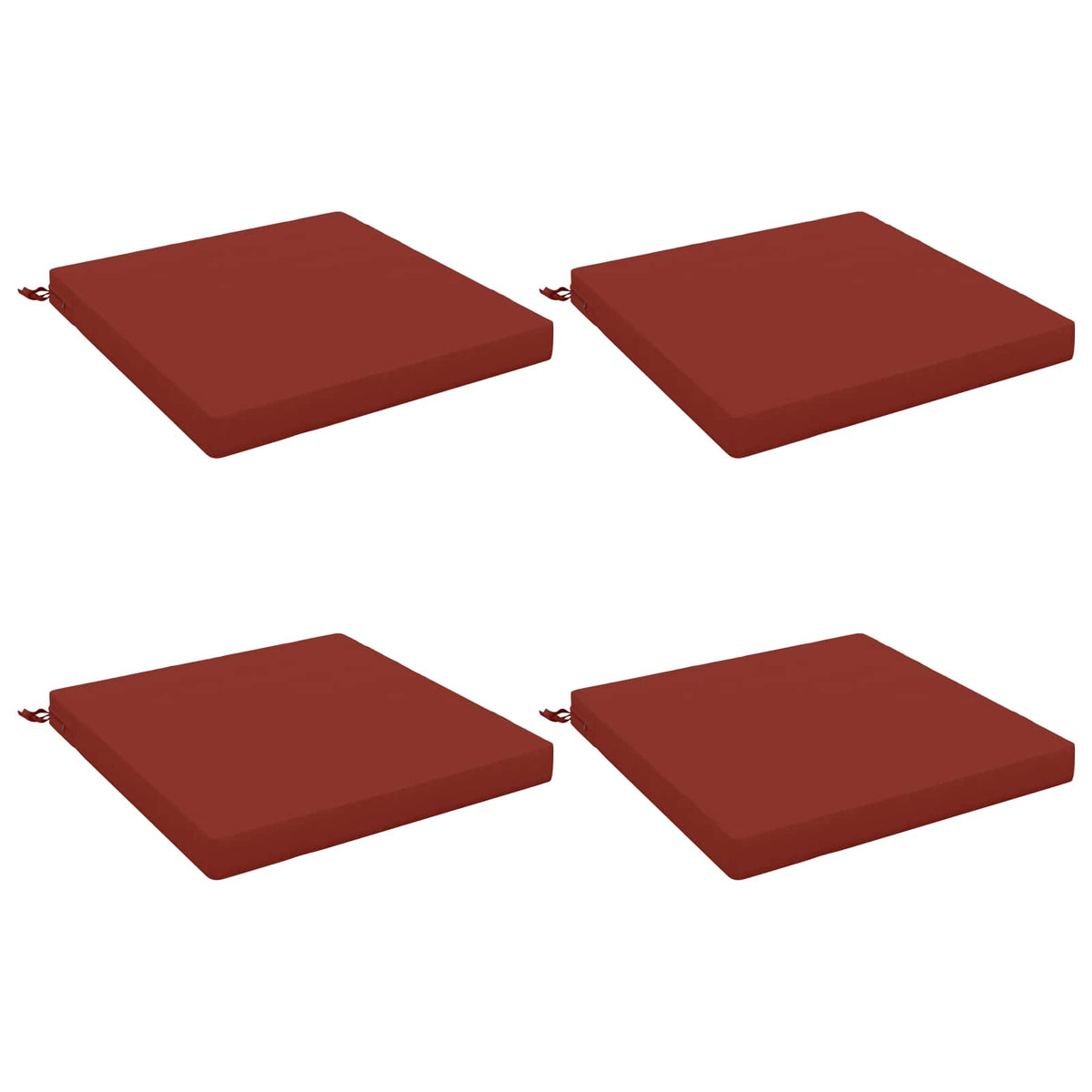 vidaXL 4-Piece Seat Cushions SOEST 4 pcs 100% Polyester Red