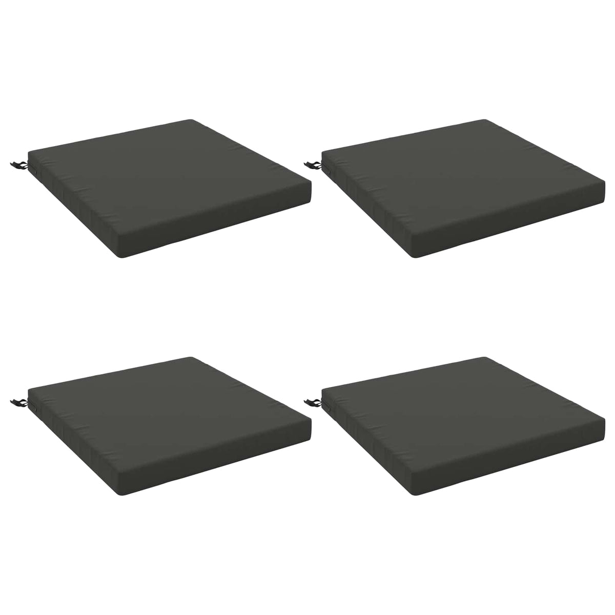 vidaXL 4-Piece Seat Cushions SOEST 4 pcs 100% Polyester Anthracite