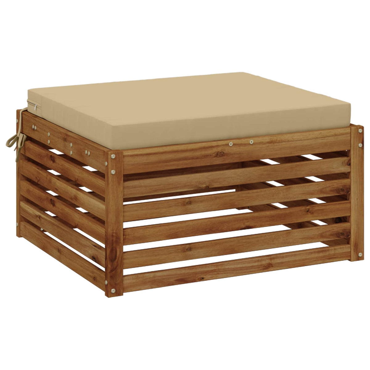 vidaXL 1-Piece Seat Cushion SOEST 100% Polyester Beige 70 x 70 x 7 cm
