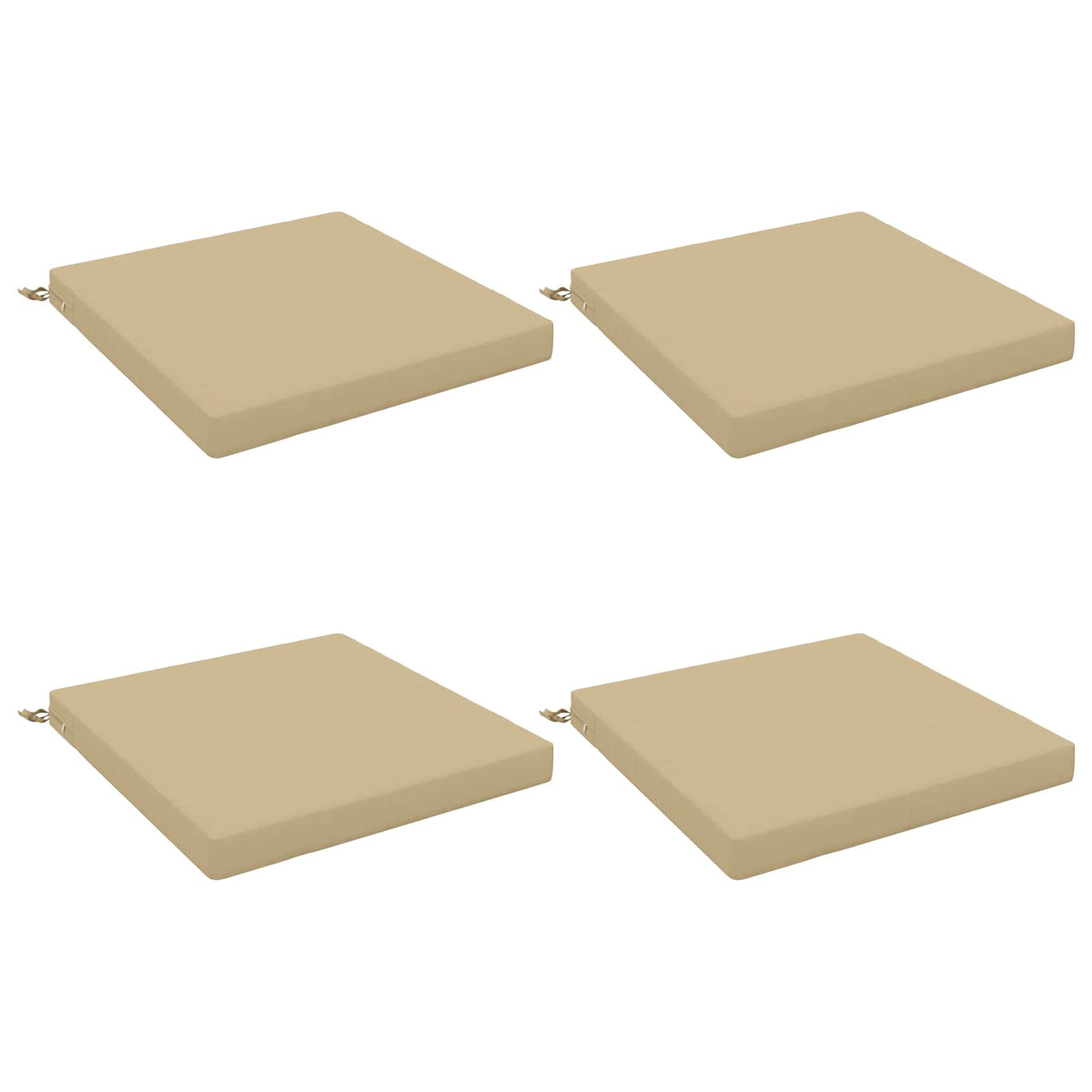 vidaXL 4-Piece Seat Cushions SOEST 4 pcs 100% Polyester Beige