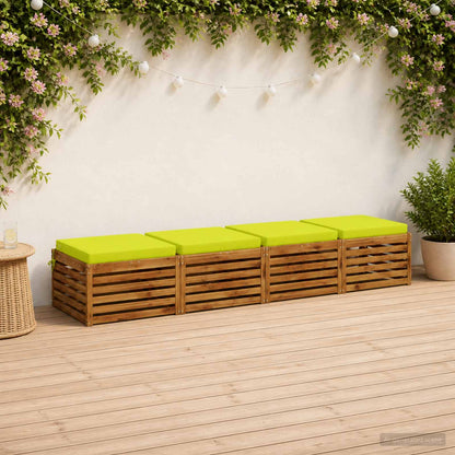 vidaXL 4-Piece Seat Cushions SOEST 4 pcs 100% Polyester Bright Green
