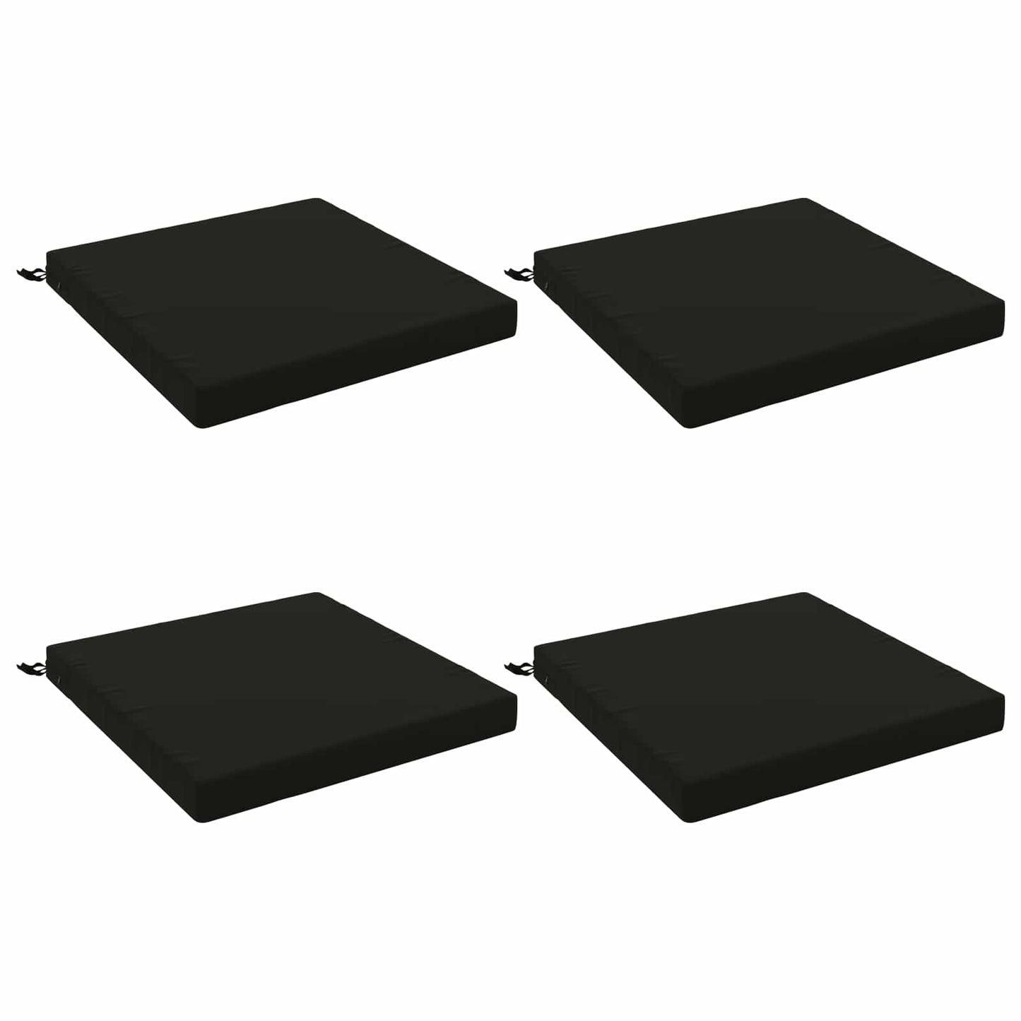 vidaXL 4-Piece Seat Cushions SOEST 4 pcs 100% Polyester Black