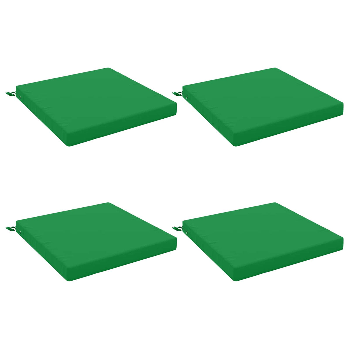 vidaXL Seat Cushions SOEST 4 pcs 100% Polyester Green 70 x 70 x 7 cm