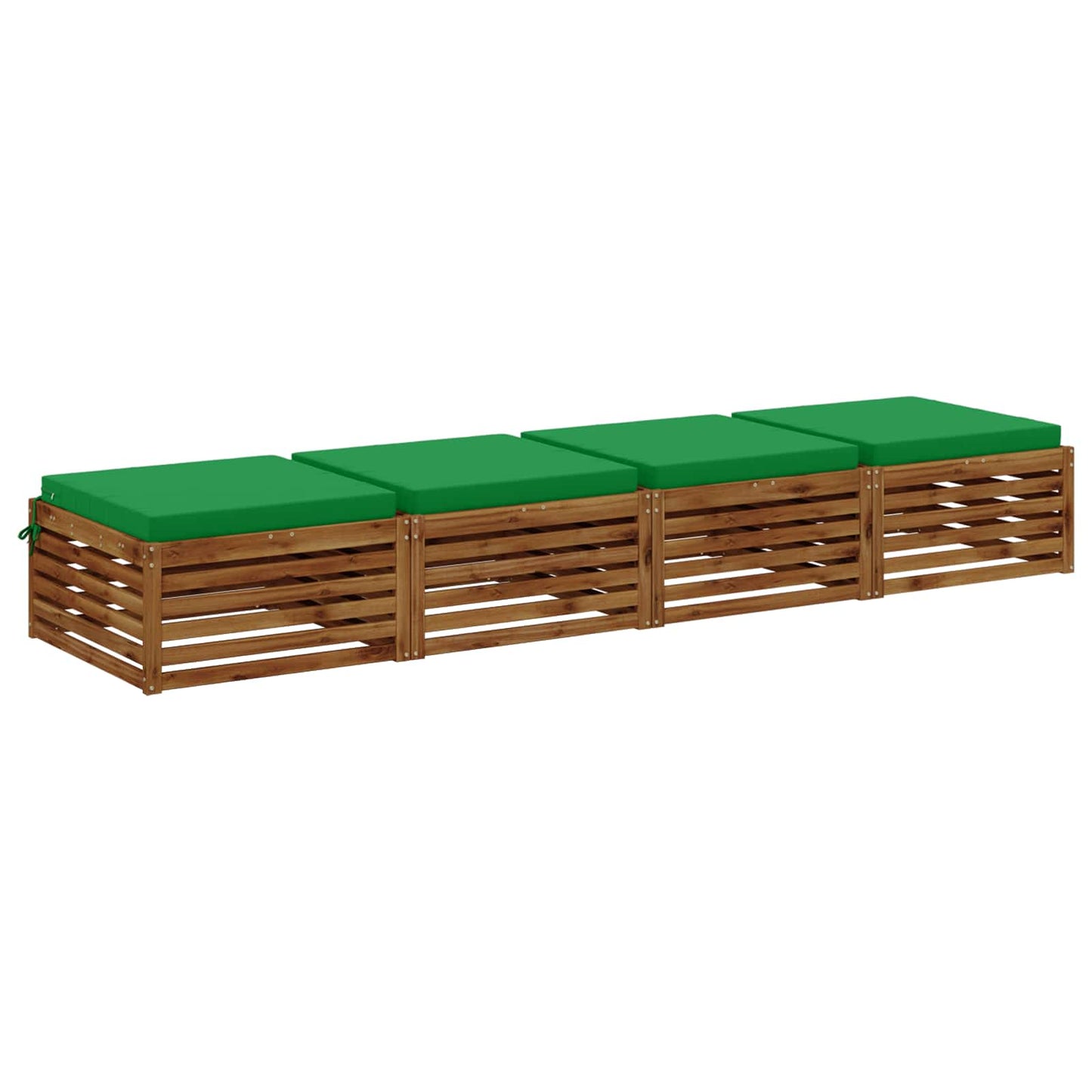 vidaXL 4-Piece Seat Cushions SOEST 4 pcs 100% Polyester Green