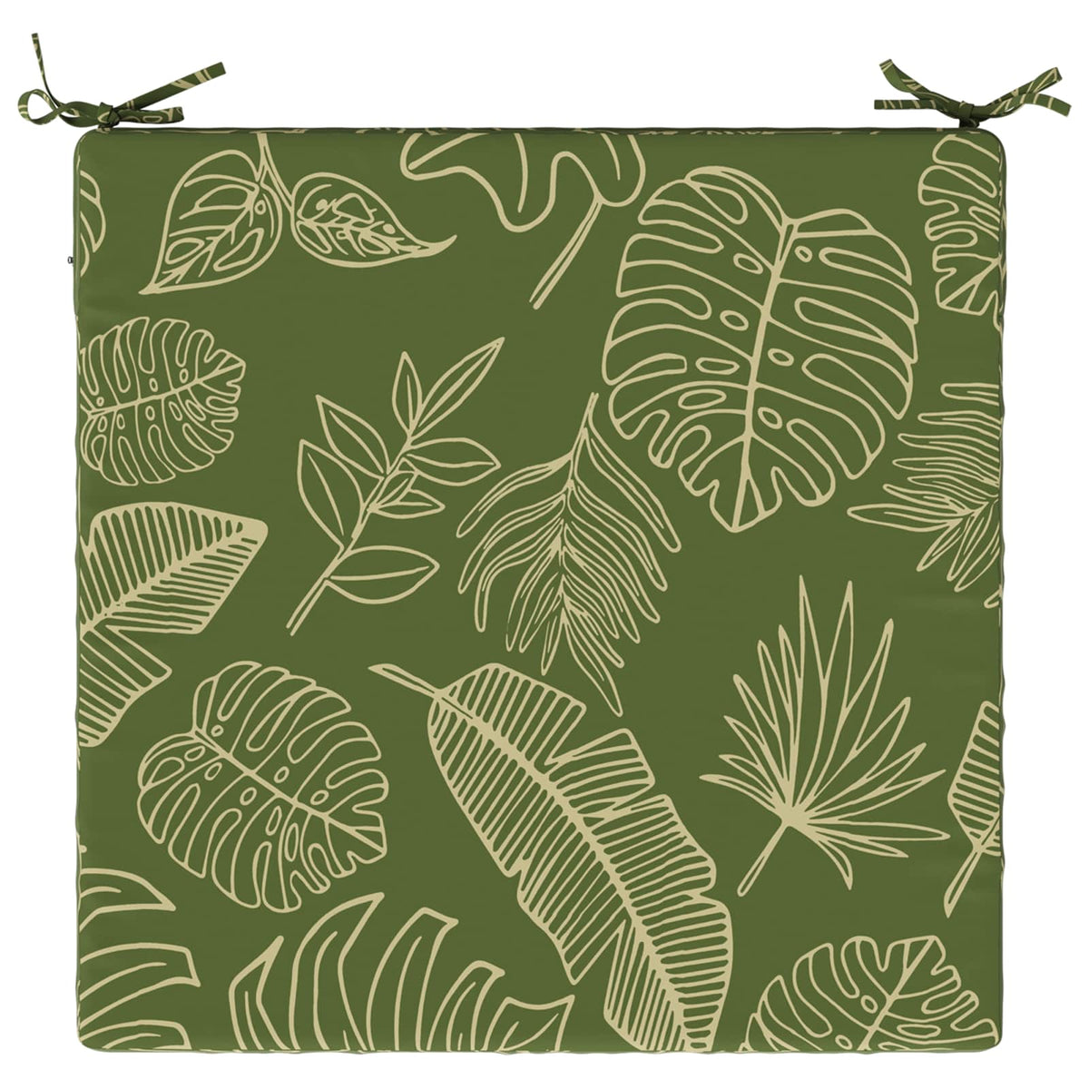 vidaXL 1-Piece Seat Cushion SOEST 100% Polyester Leaf Design