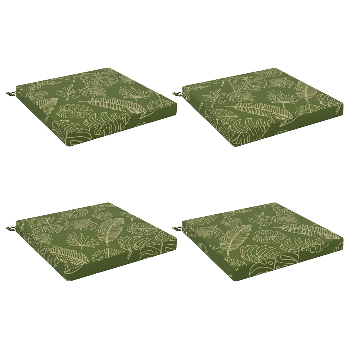 vidaXL 4-Piece Seat Cushions SOEST 4 pcs 100% Polyester Leaf Design