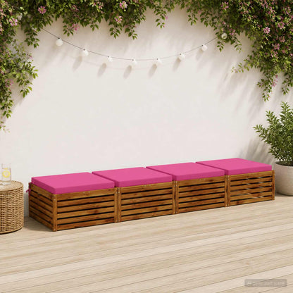 vidaXL 4-Piece Seat Cushions SOEST 4 pcs 100% Polyester Pink
